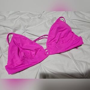 Maaji hot pink bikini top reversible size large NEW CONDITION